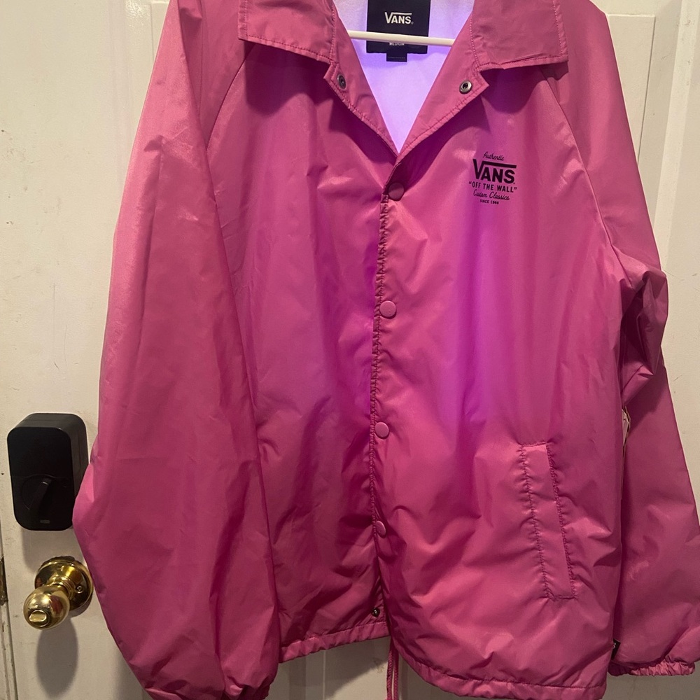 Vans Pink Bomber Jacket Lightweight Sporty